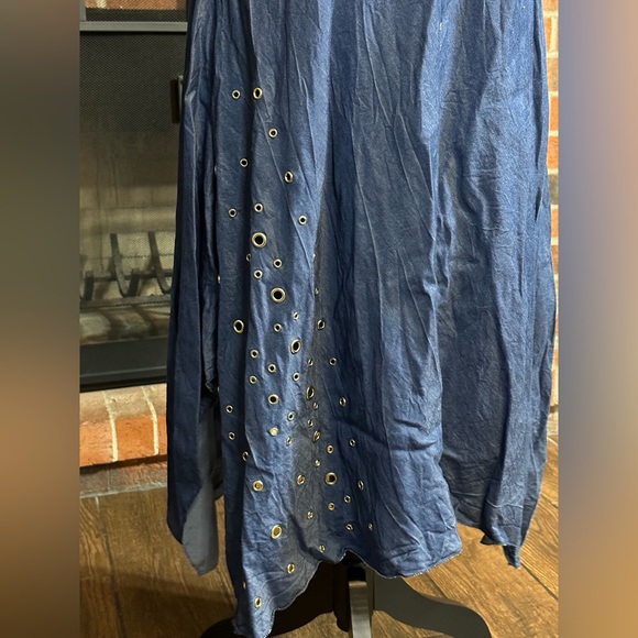 Ivanka Trump shiny denim maxi dress, size 4 - Picture 3 of 9